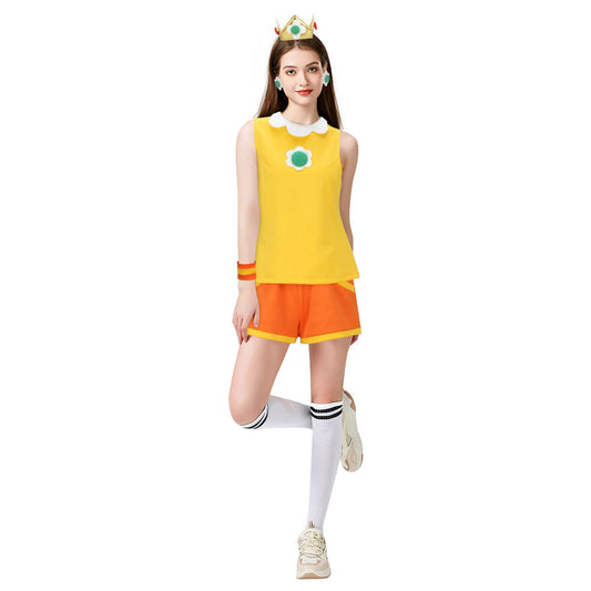 Mario Tennis Aces Princess Daisy Cosplay Costume (In Stock) Vikidoky