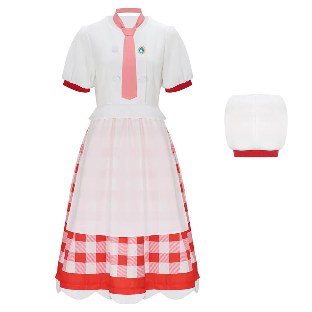 Princess Peach Showtime Patissier Peach Cosplay Costume Vikidoky