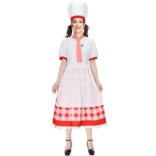 Princess Peach Showtime Patissier Peach Cosplay Costume Vikidoky