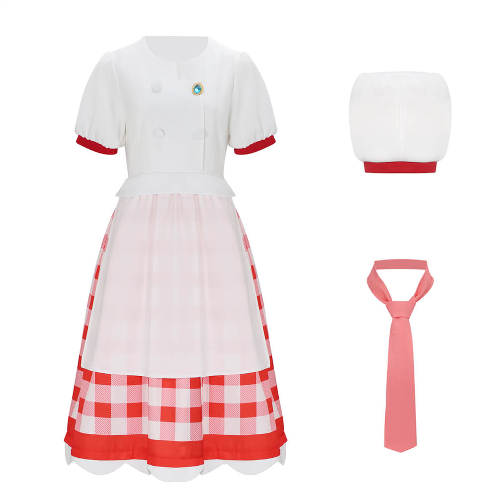 Princess Peach Showtime Patissier Peach Cosplay Costume Vikidoky