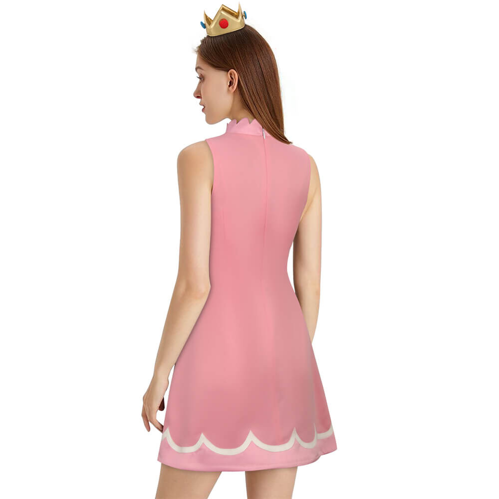 Mario Tennis Aces Princess Peach Dress Cosplay Costume (In Stock) Vikidoky