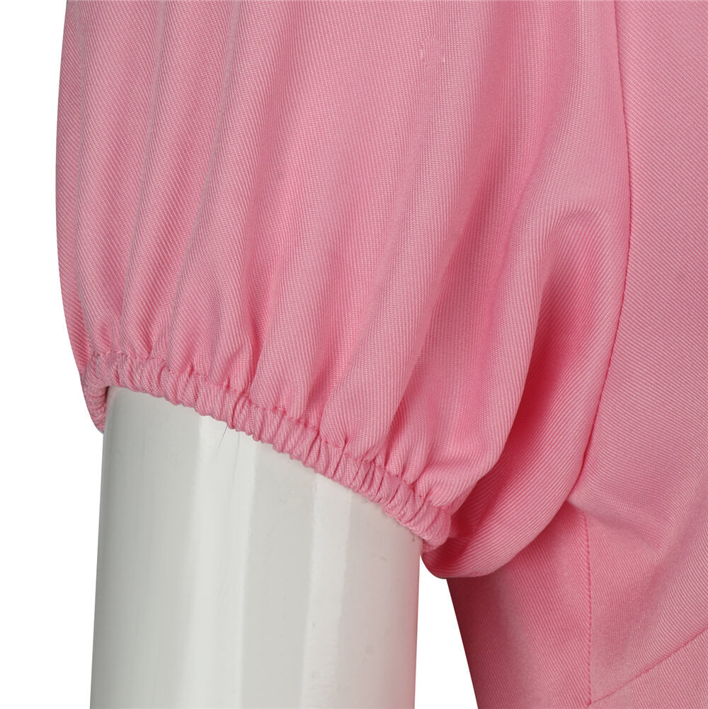 Princess Peach Costume Dress Super Mario Cosplay Vikidoky