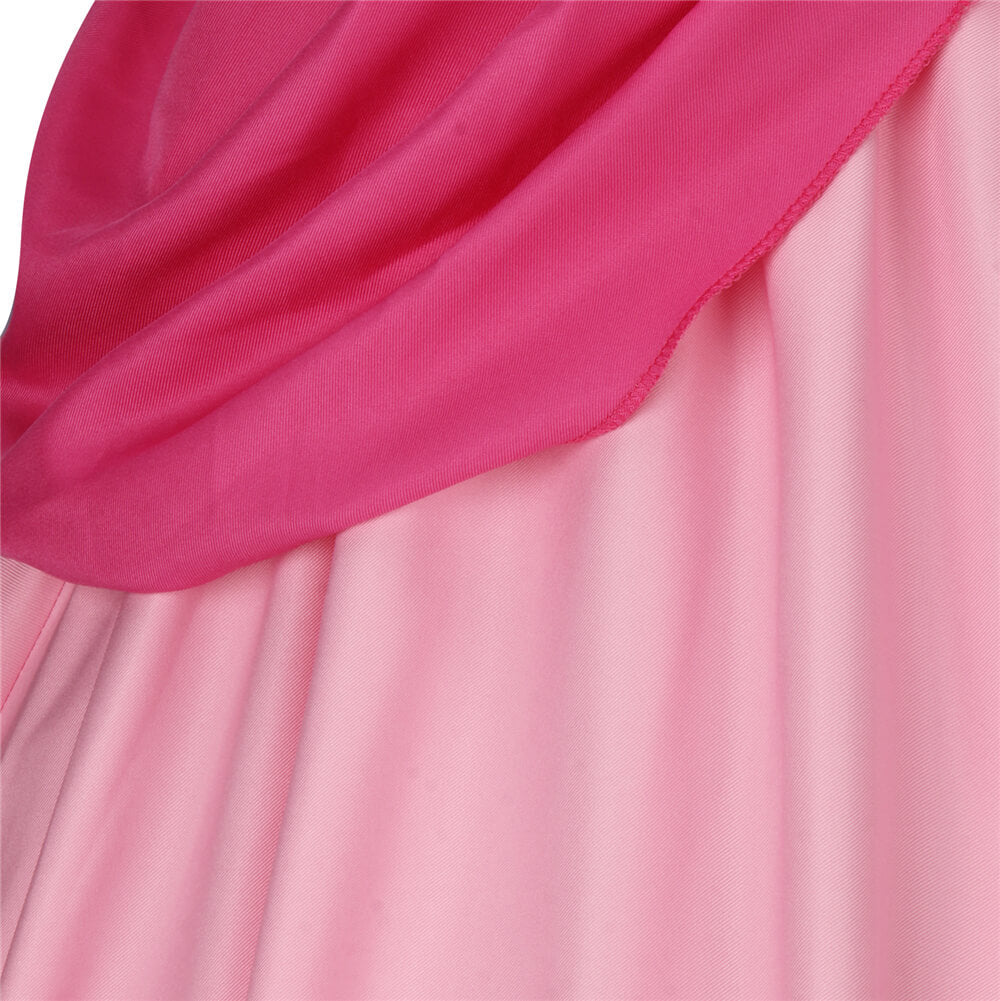 Princess Peach Costume Dress Super Mario Cosplay Vikidoky