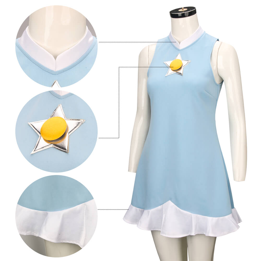 Mario Tennis Aces Princess Rosalina Cosplay Costume Vikidoky