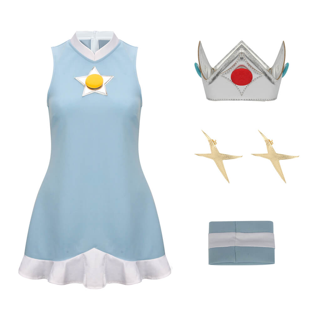 Mario Tennis Aces Princess Rosalina Cosplay Costume Vikidoky