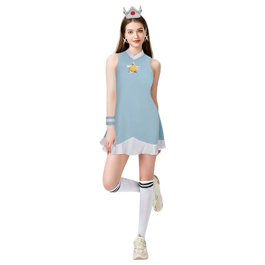 Mario Tennis Aces Princess Rosalina Cosplay Costume Vikidoky