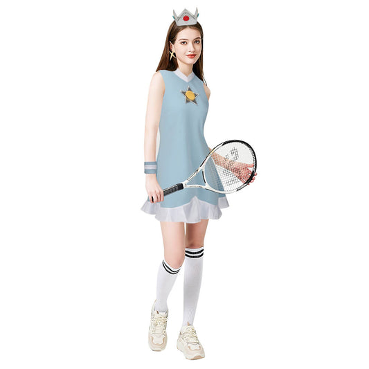 Mario Tennis Aces Princess Rosalina Cosplay Costume Vikidoky