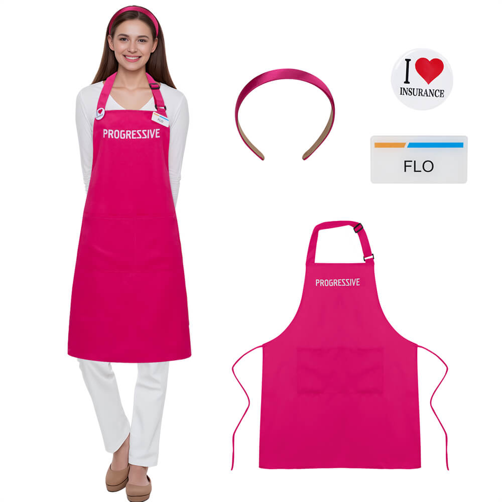 Progressive Insurance Flo Apron Halloween Cosplay Costume - VikiDoky
