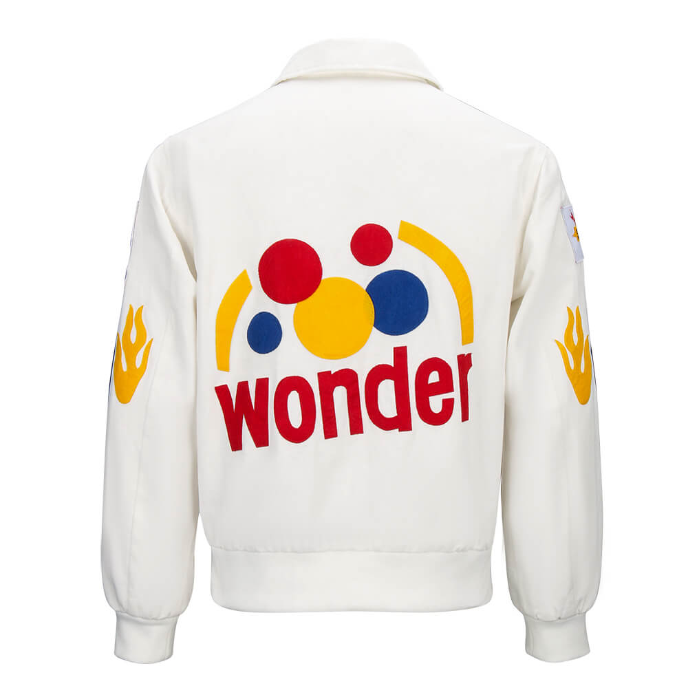 Ricky Bobby White Jacket Wonder Racing Suit Cosplay Costume Talladega Nights Vikidoky