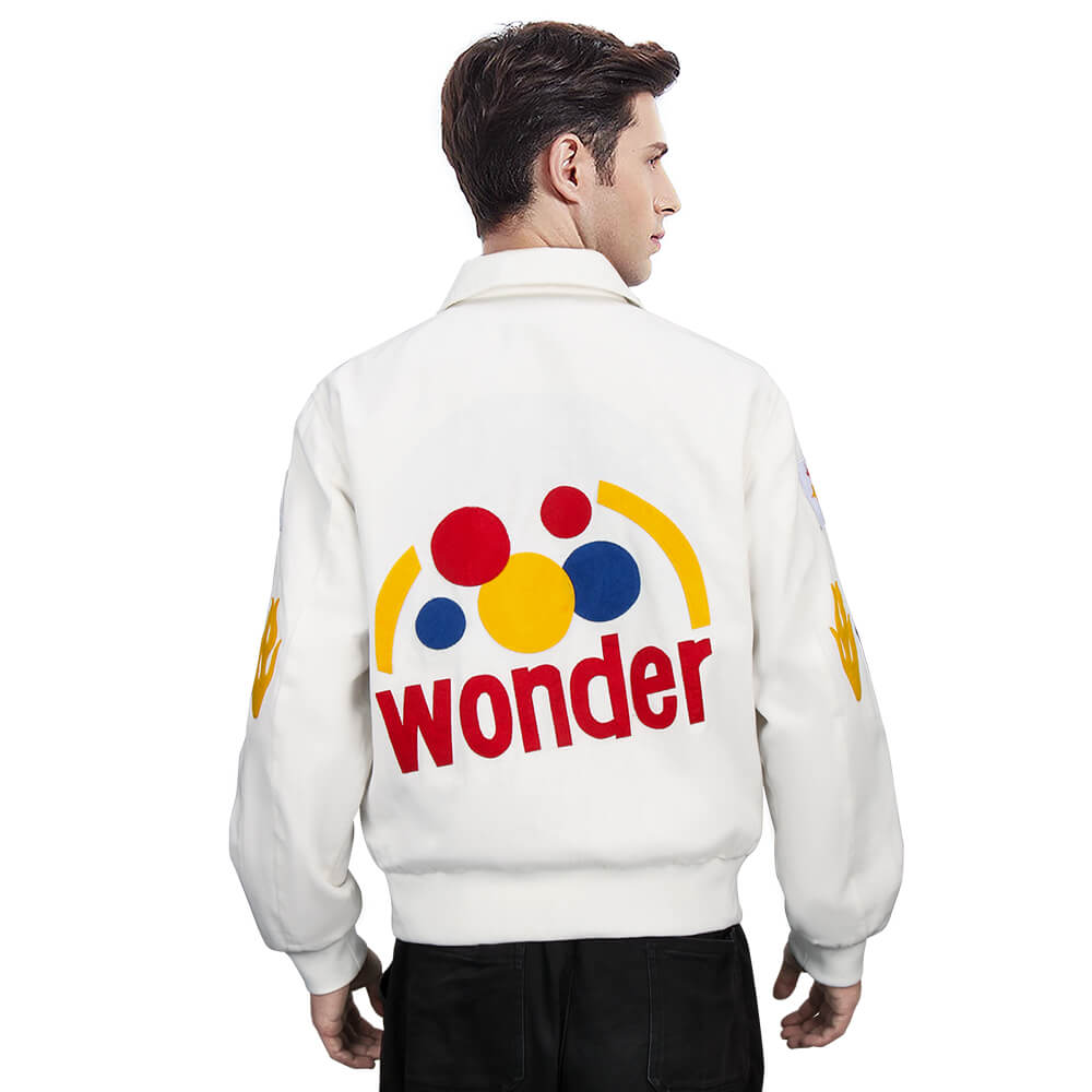 Ricky Bobby White Jacket Wonder Racing Suit Cosplay Costume Talladega Nights Vikidoky