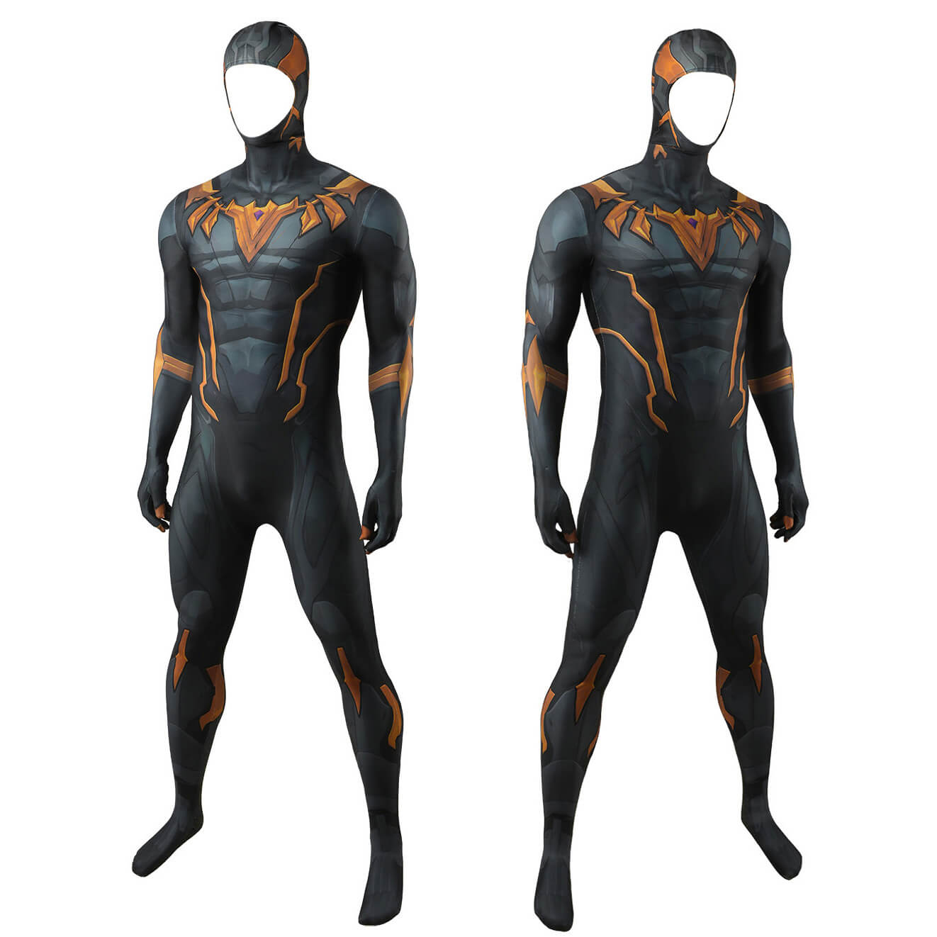 Rivals Black Panther Cosplay Costume Jumpsuit Mask - VikiDoky