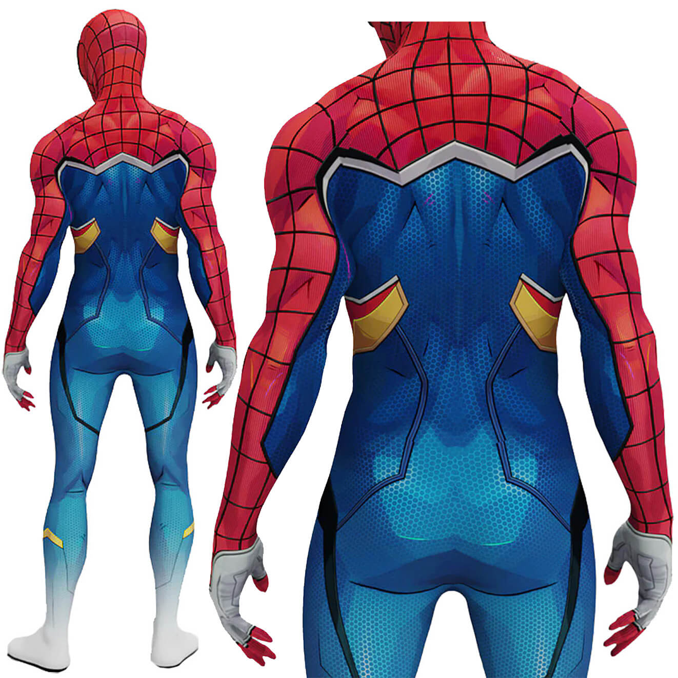 Marvel Rivals Spider-Punk 2099 Cosplay Costume Jumpsuit - VikiDoky