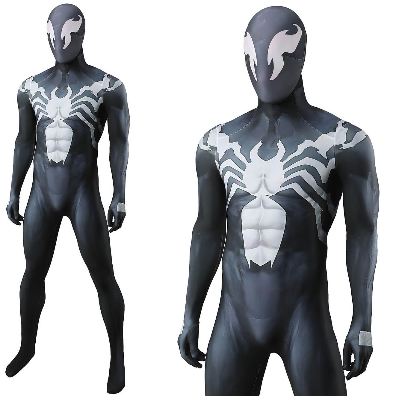 Rivals Venom Cosplay Costume Printed Jumpsuit Mask