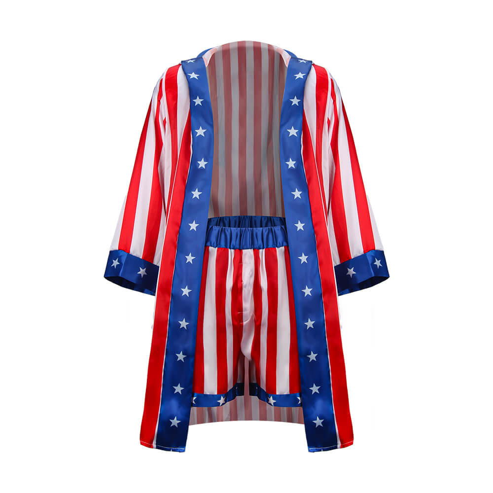 Rocky American Flag Boxer Costume Cosplay