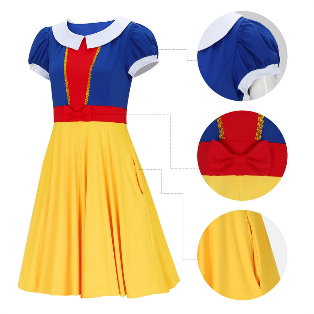 Snow White Twirl Party Dress for Summer Vikidoky