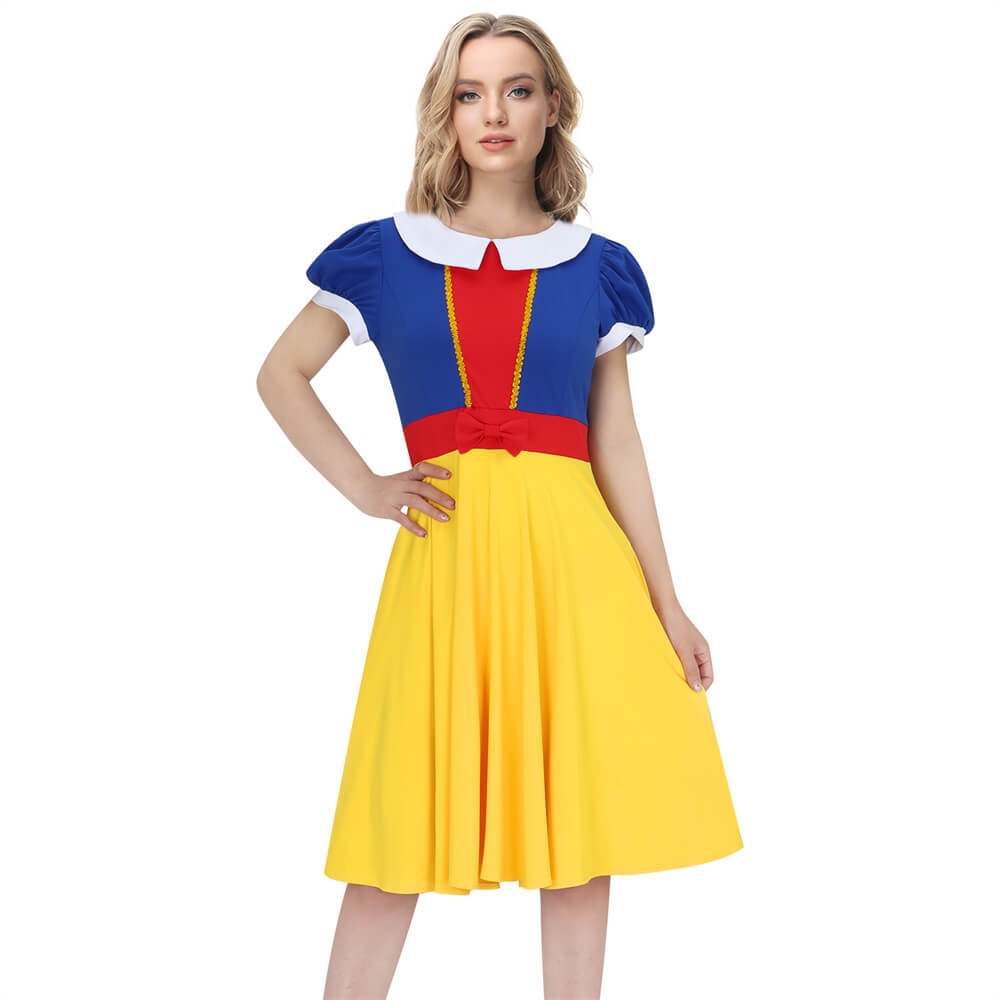 Snow White Twirl Party Dress for Summer Vikidoky