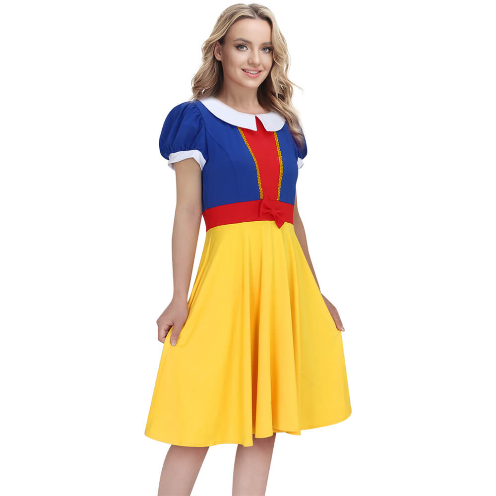 Snow White Twirl Party Dress for Summer Vikidoky