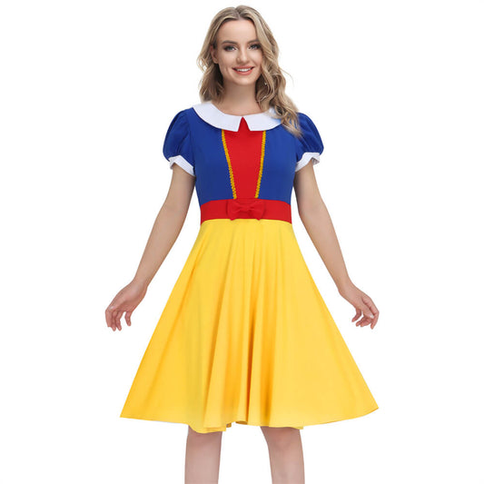 Snow White Twirl Party Dress for Summer Vikidoky
