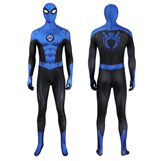 Spider-Man 2 New Blue Suit Cosplay Costume Fantastic Four Suit - VikiDoky