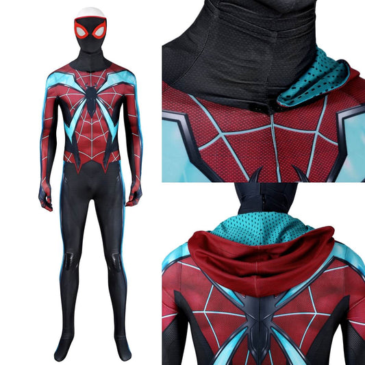 Spider-Man 2 Miles Morales Evolved Suit Cosplay Costume - VikiDoky