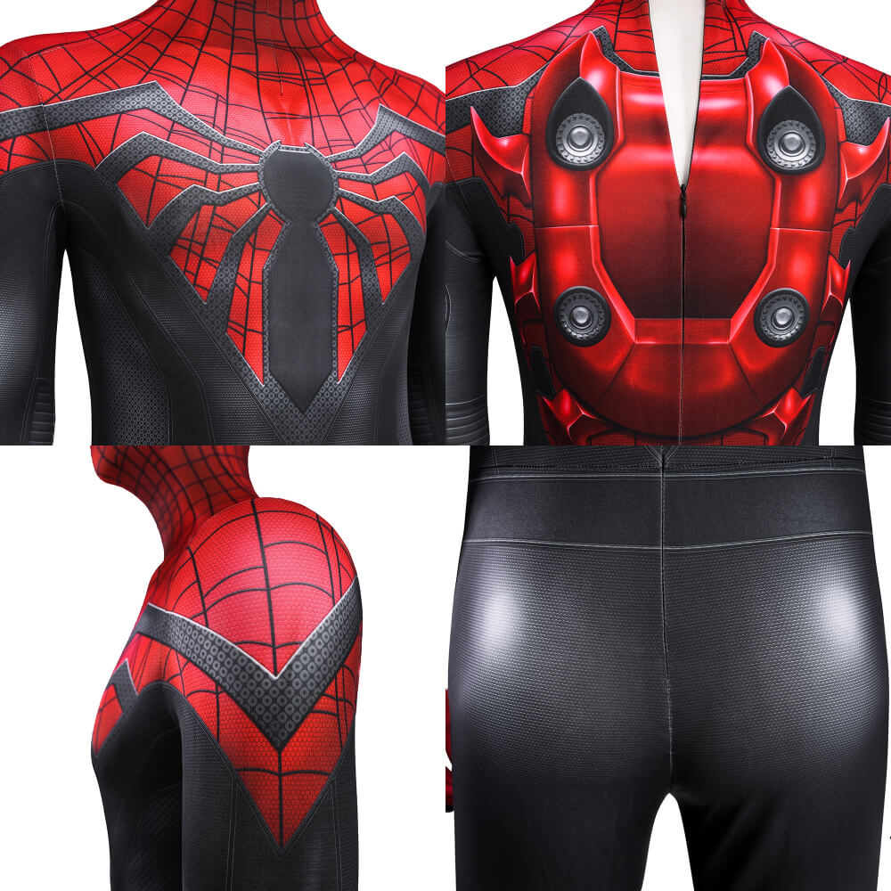 Spider-Man 2 PS5 Superior Spiderman Cosplay Costume Jumpsuit Mask Vikidoky