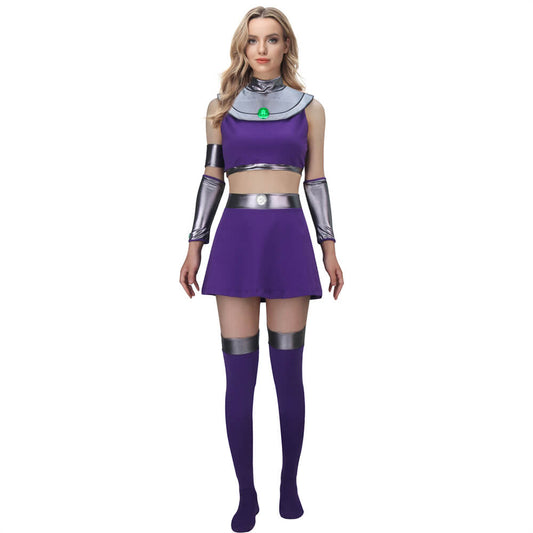 Teen Titans Starfire Princess Koriand'r Cosplay Costume Vikidoky