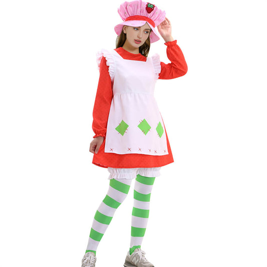 Strawberry Shortcake 1980 Cosplay Costume Classic Style Vikidoky
