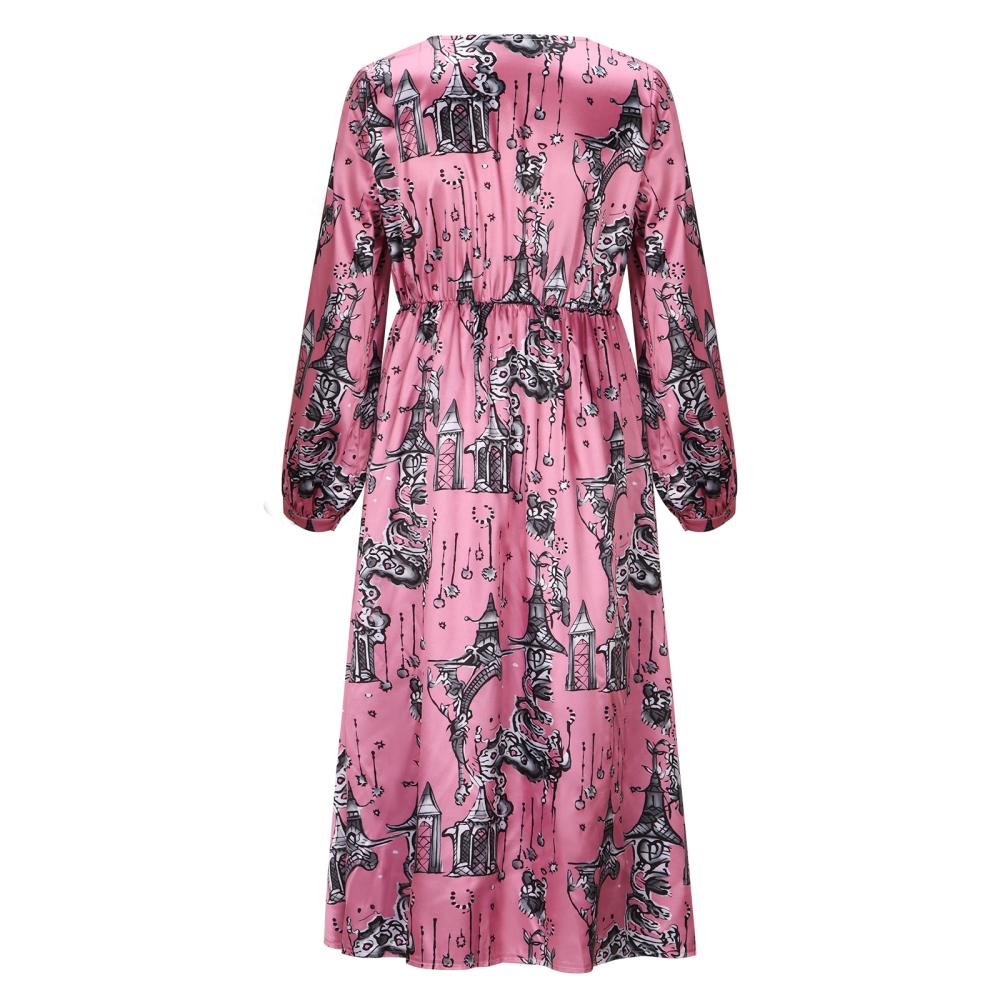 The White Lotus Season 3 Tanya McQuoid Cosplay Costume Pink Dress - VikiDoky