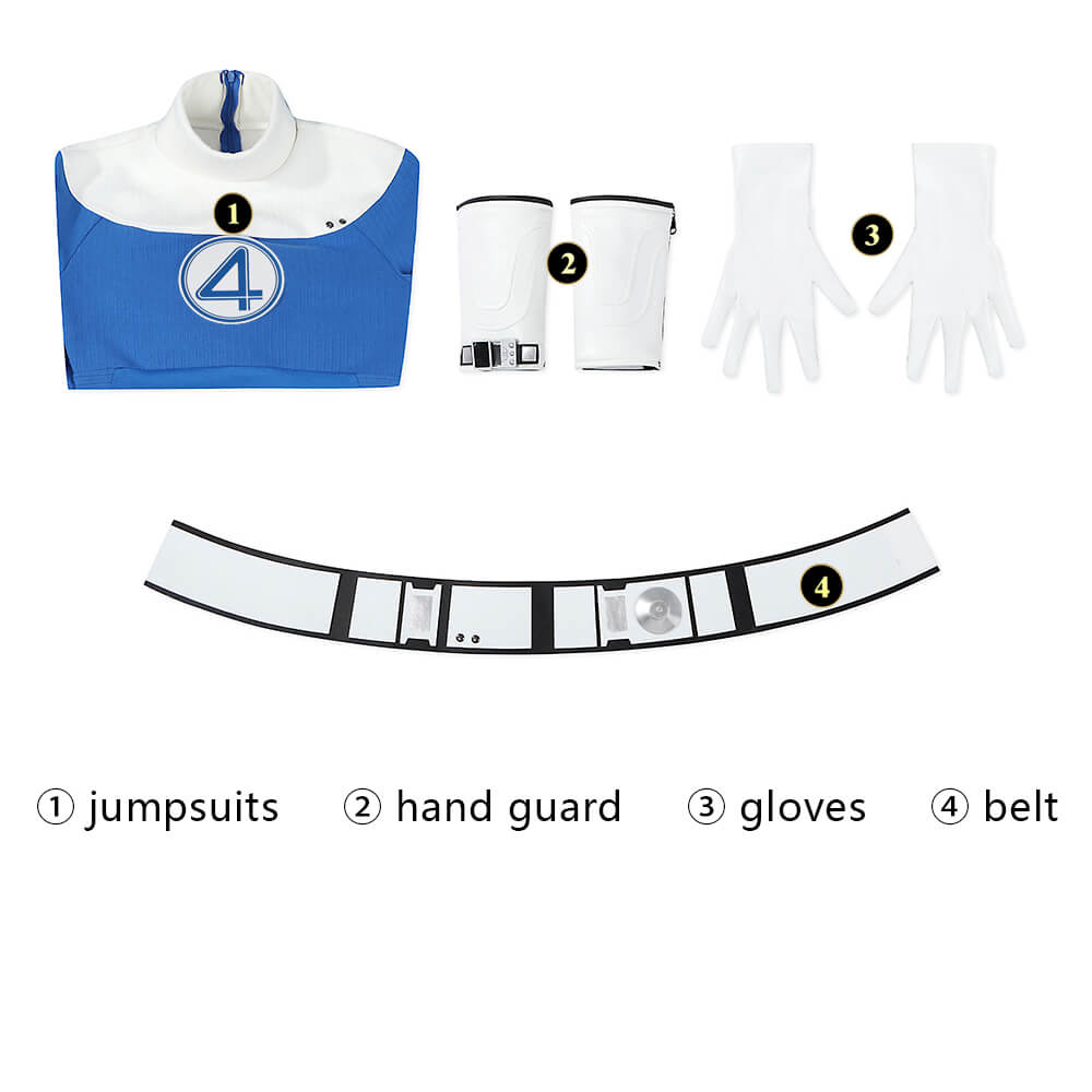 Invisible Woman Cosplay Costume Sue Storm-The Fantastic Four First Steps Vikidoky