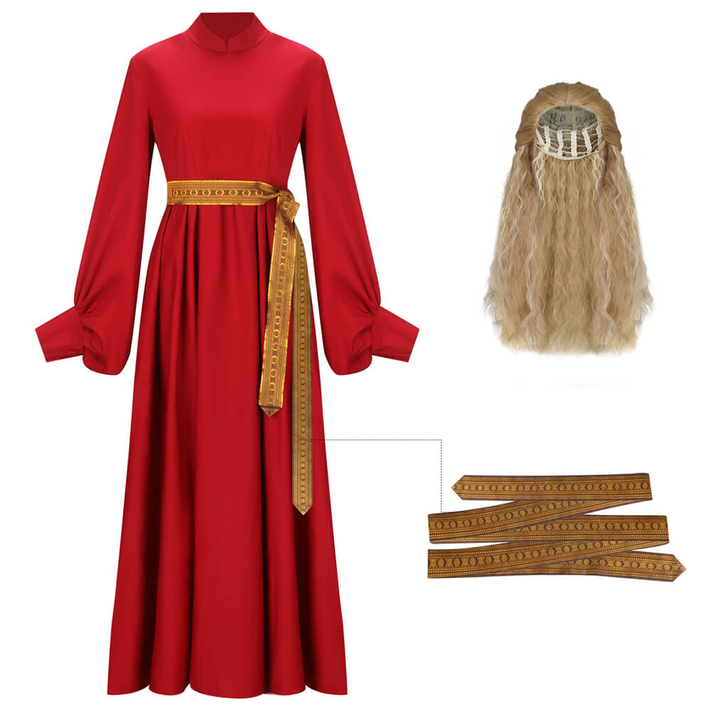 The Princess Bride Buttercup Red Dress Cosplay Costume (Ready to Ship) Vikidoky