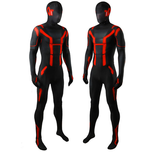 Tron: Ares Cosplay Costume Printed Bodysuit Mask