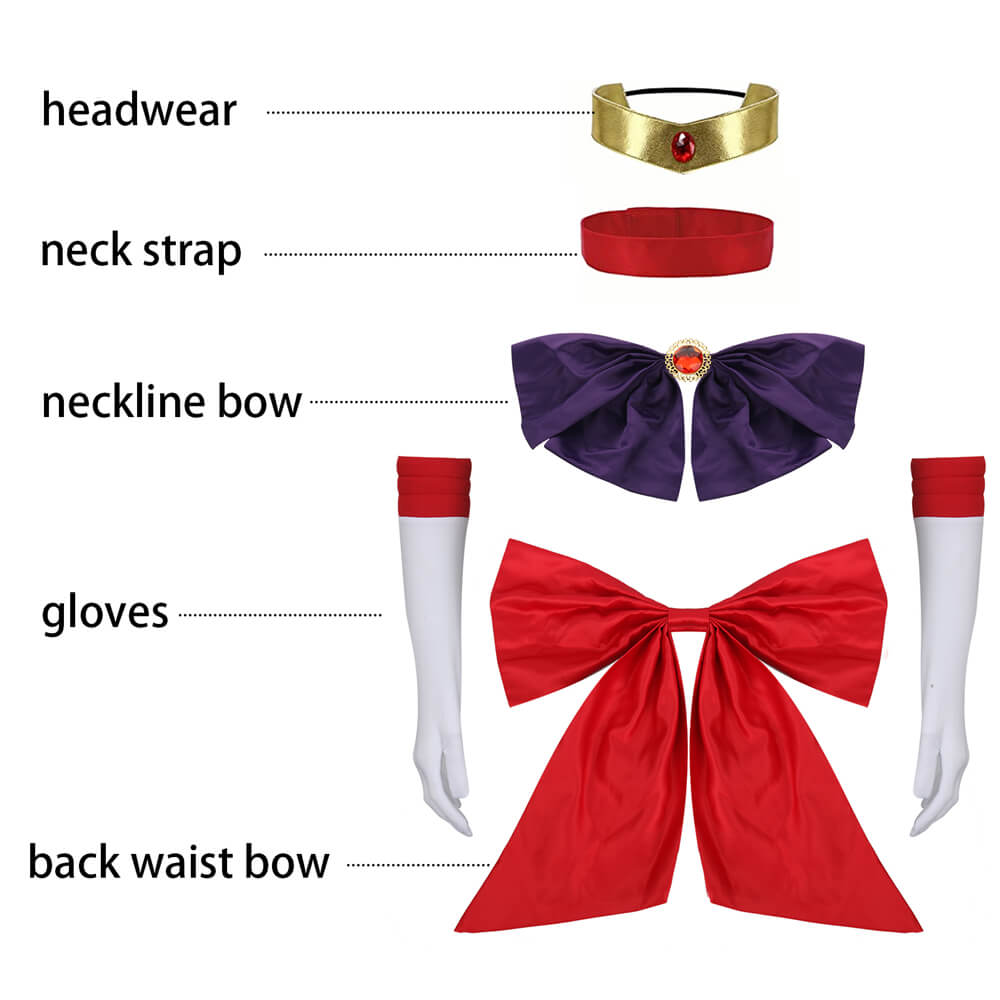 Rei Hino Anime Cosplay Costume Vikidoky