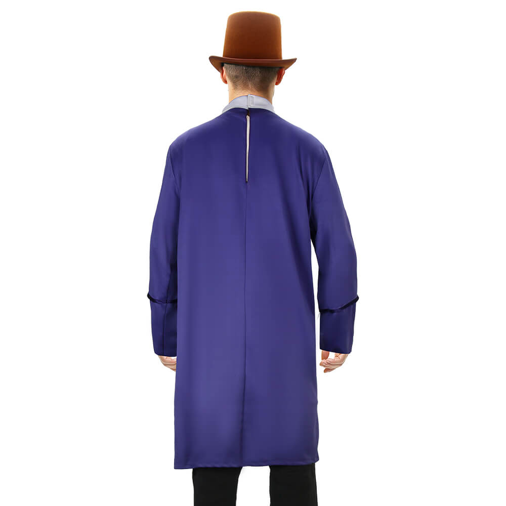 Willy Wonka Costume Tops Hat Charlie and the Chocolate Factory Cosplay Vikidoky