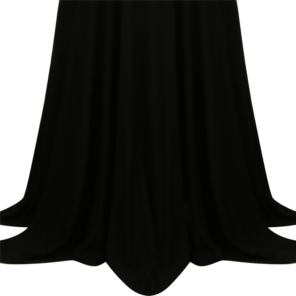 Gothic Morticia Party Dress Cosplay Outfits Retro Long Dress Vikidoky