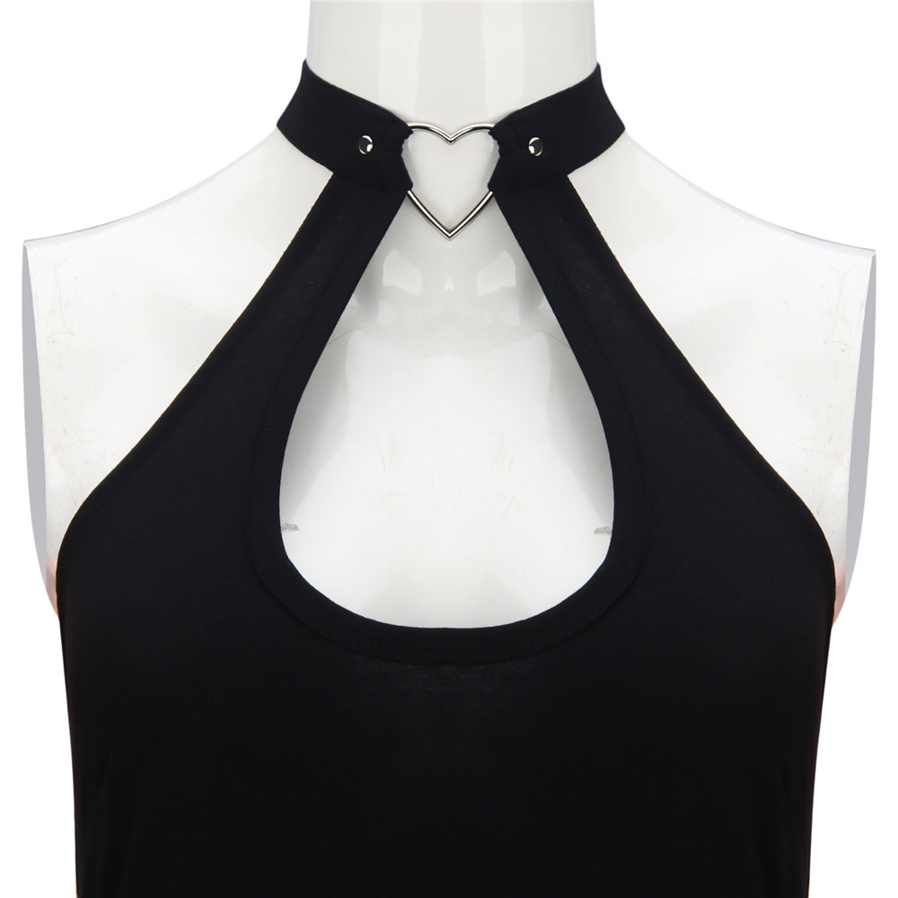 Women's Party Dress Vampy Collared Cotton Tight Dress