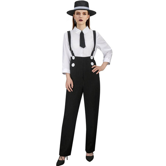 Women's 1920s Gangster Costumes Halloween Fancy Dress Vikidoky