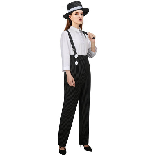 Women's 1920s Gangster Costumes Halloween Fancy Dress Vikidoky