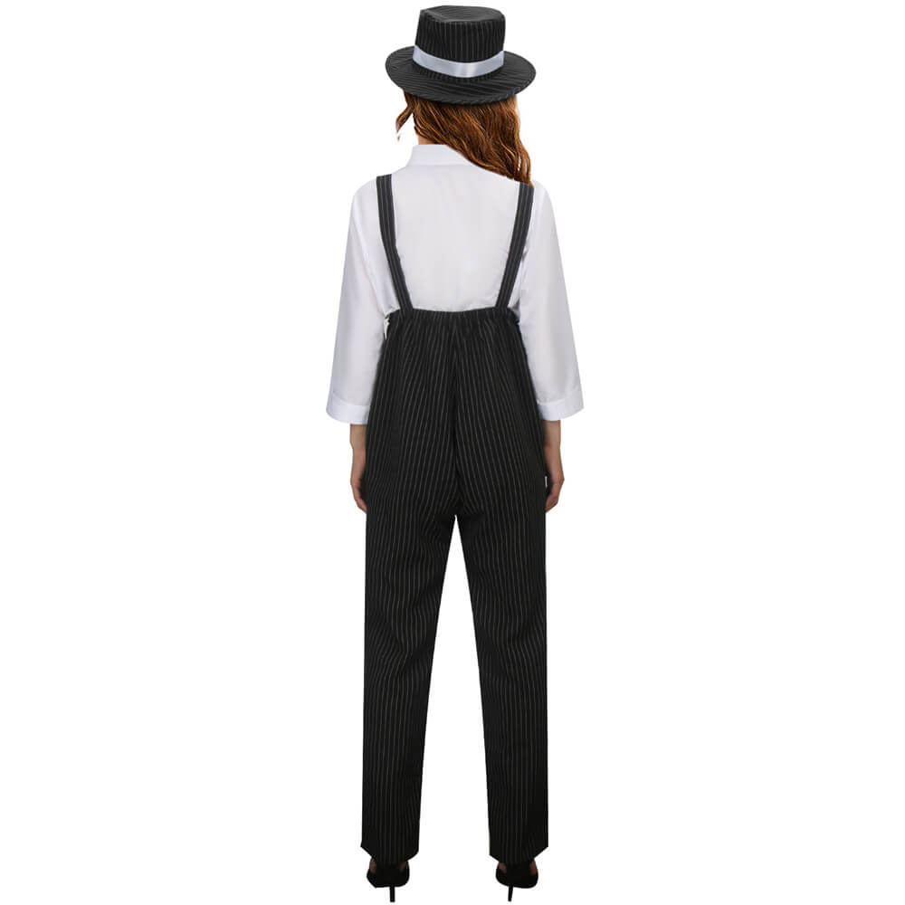 Women's 1920s Gangster Costumes Halloween Fancy Dress Vikidoky