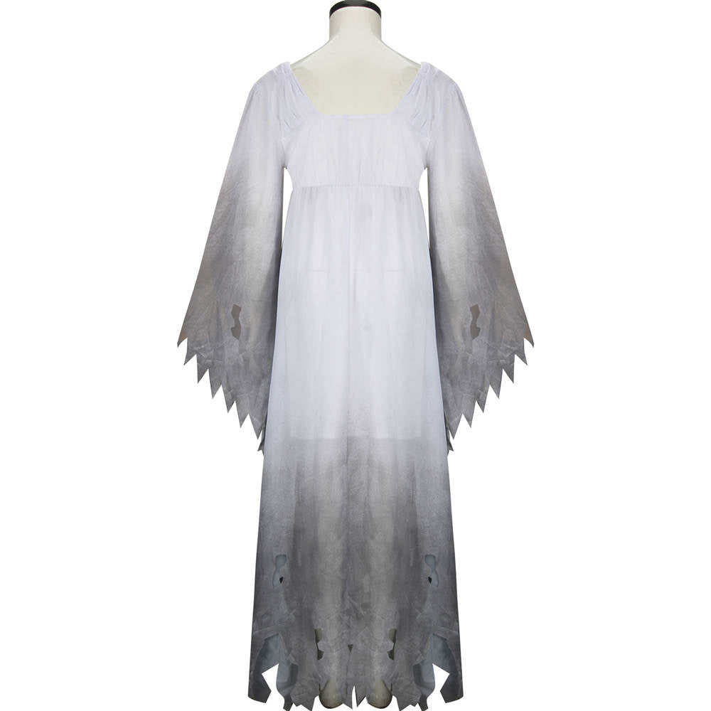 Women's Gossamer Ghost Costume Victorian Dress Halloween Cosplay