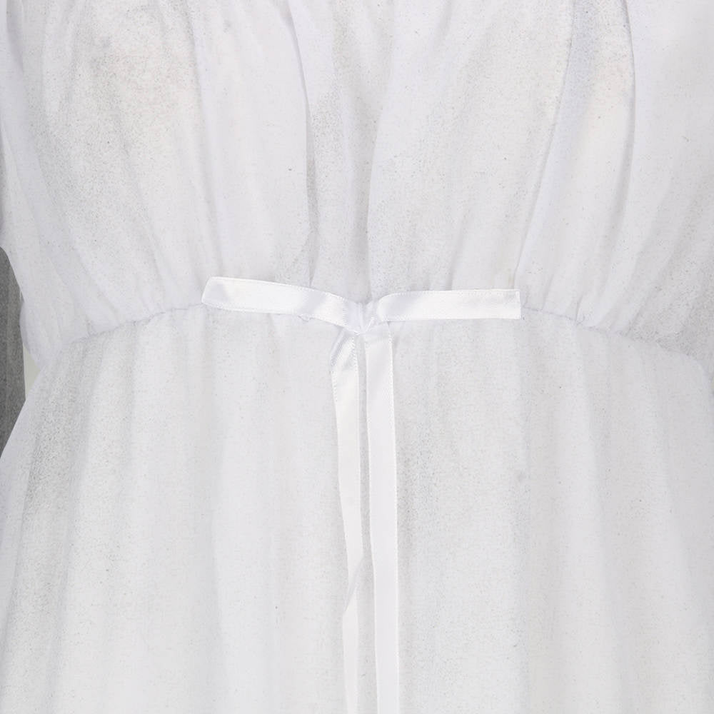 Women's Gossamer Ghost Costume Victorian Dress Halloween Cosplay