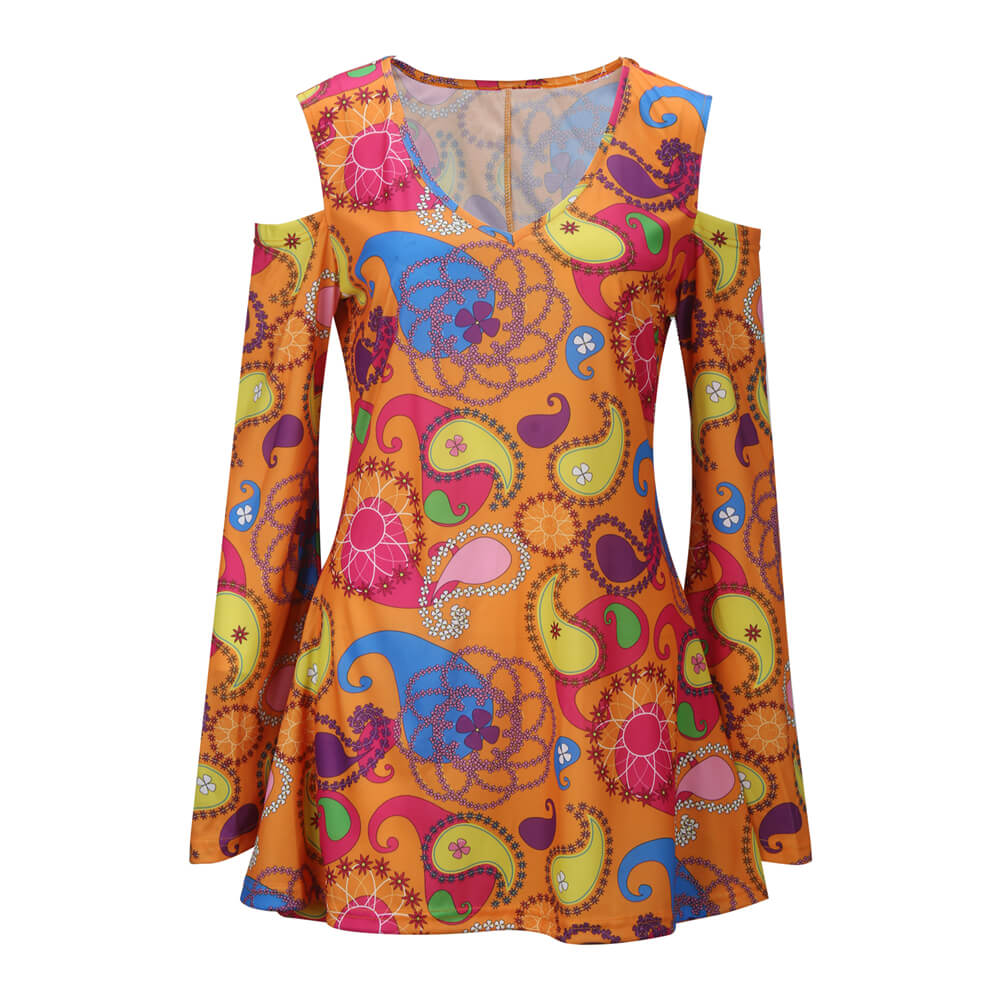 Adults Hippie Halloween Costume 70s Outfits Vikidoky