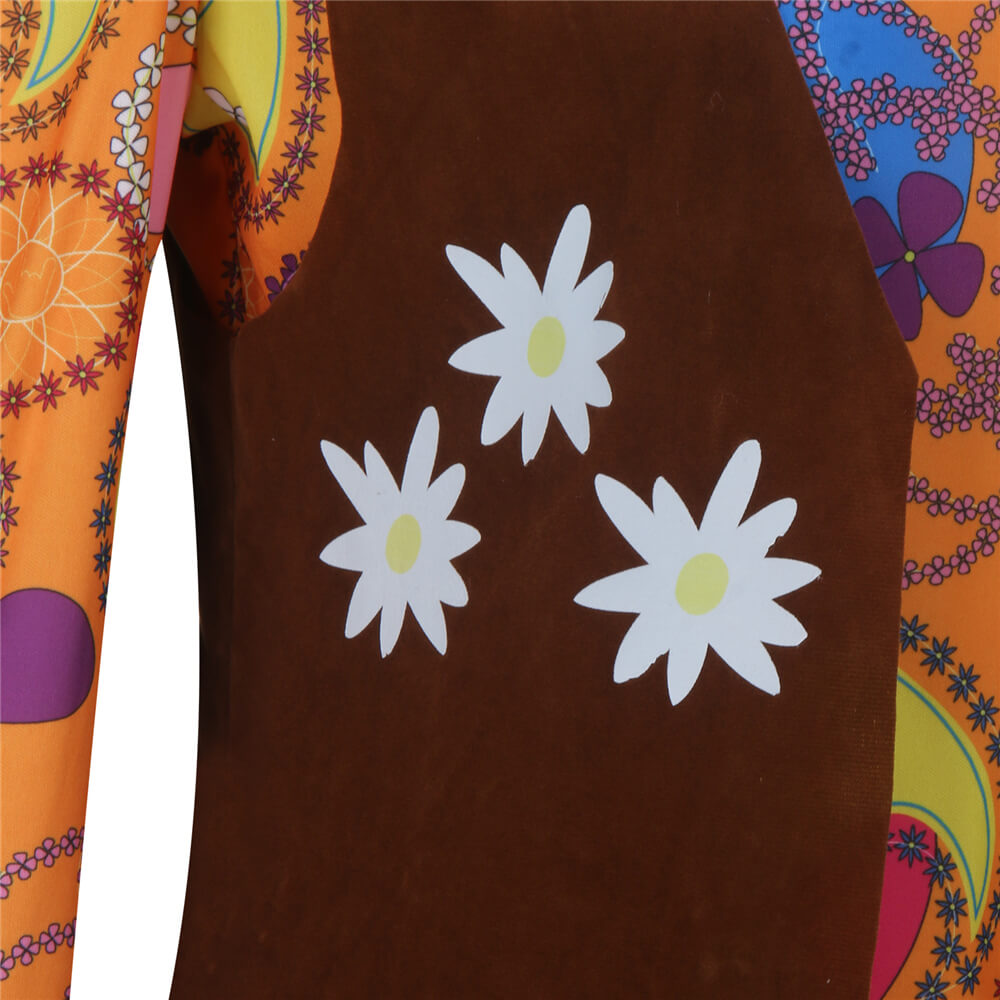 Adults Hippie Halloween Costume 70s Outfits Vikidoky