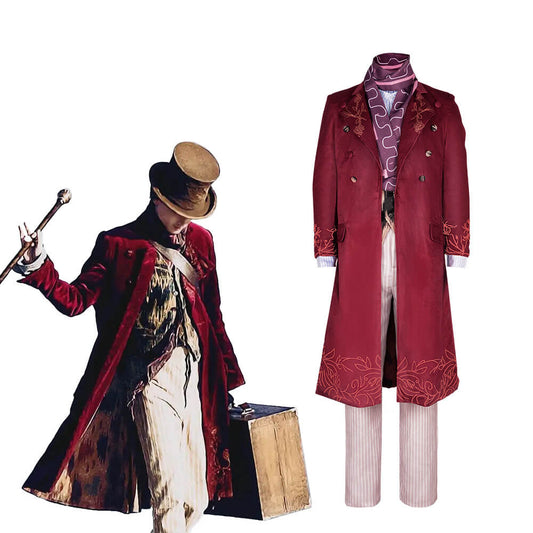 Wonka Movie Willy Wonka Cosplay Costume Vikidoky