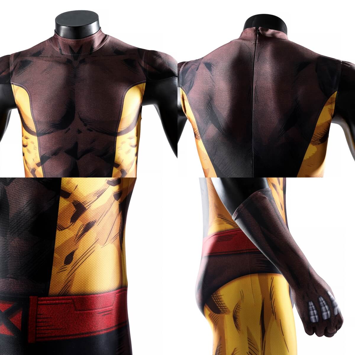 X-Men Wolverine Brown Suit Cosplay Costume Printed Style