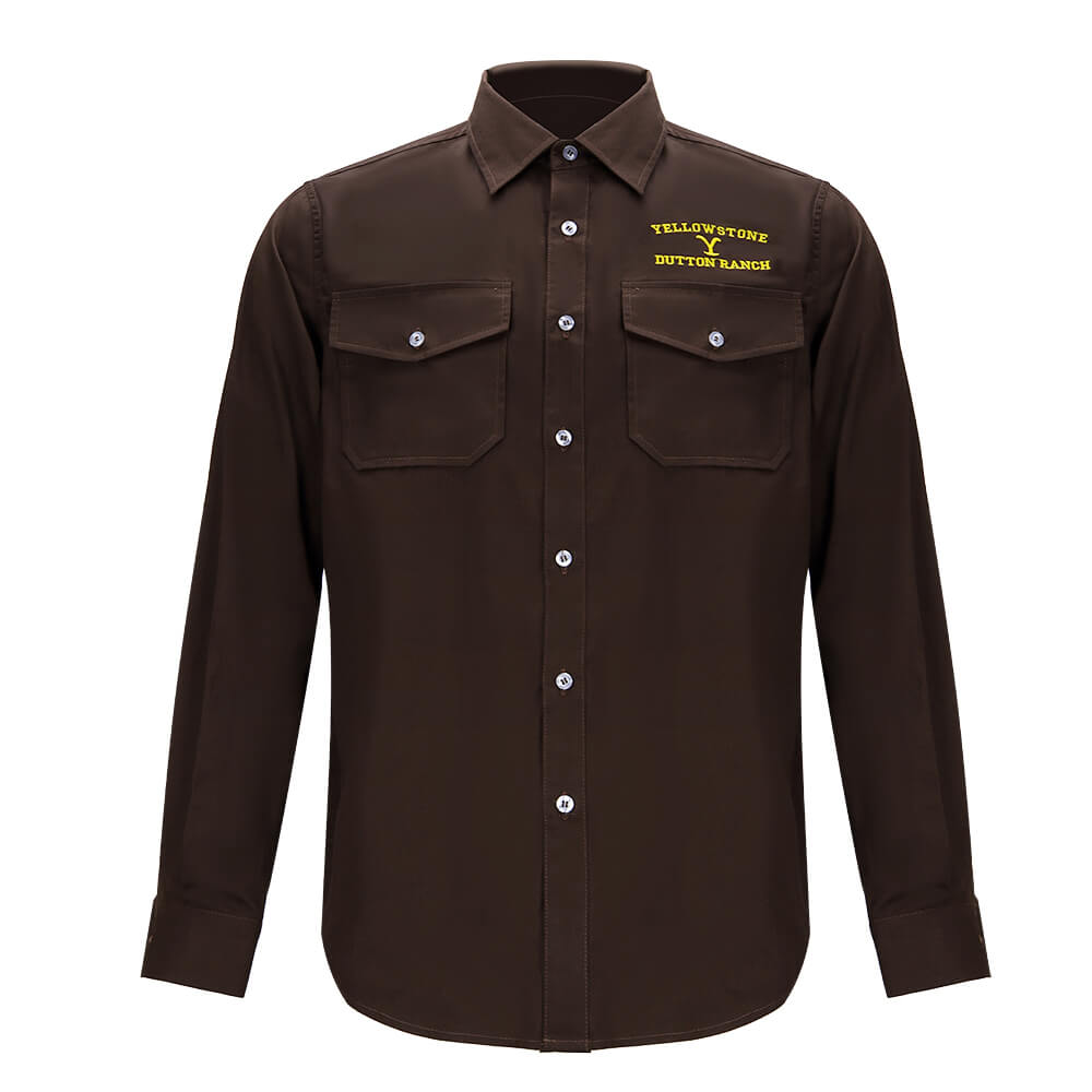 Yellowstone John Dutton Shirt for Men Cosplay Costume Vikidoky