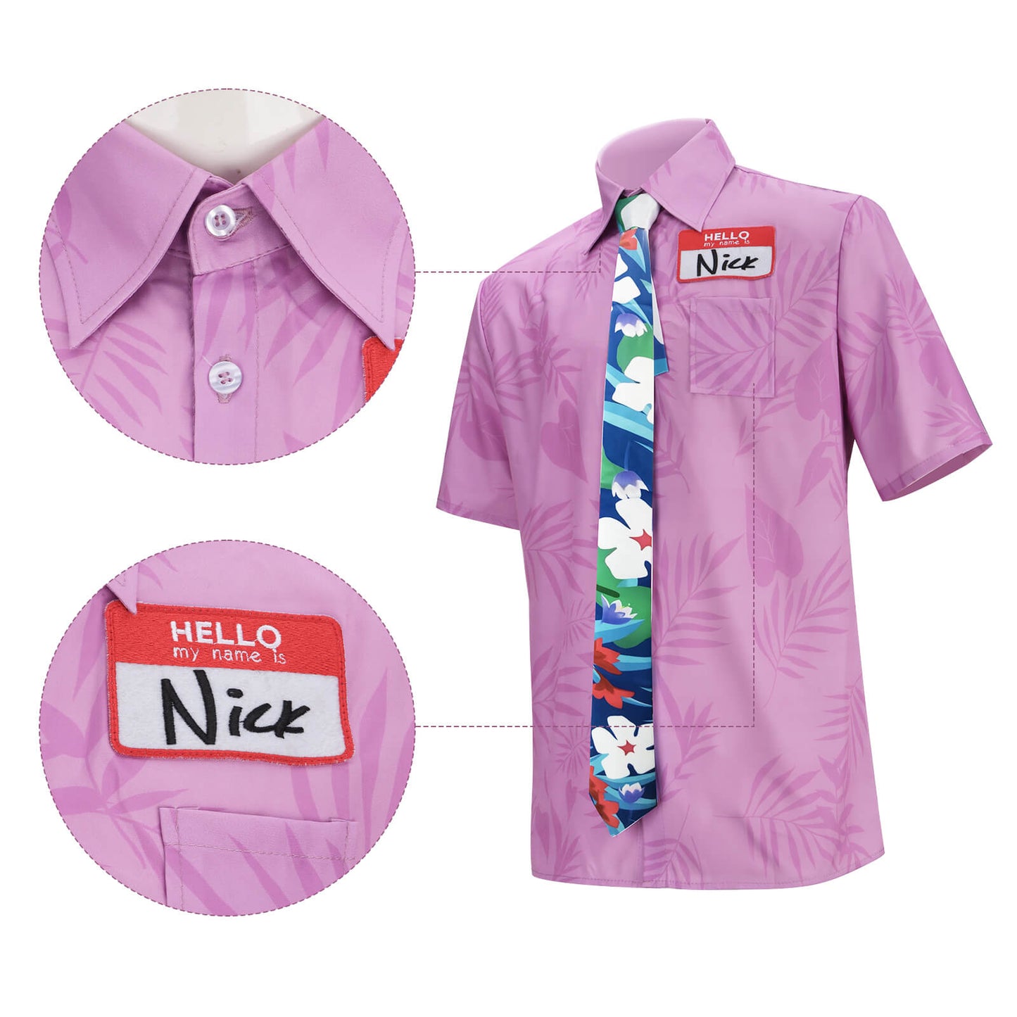 Zootopia 2 Nick Wilde Shirt Tie Cosplay Costume Rise of the Non-Mammalians