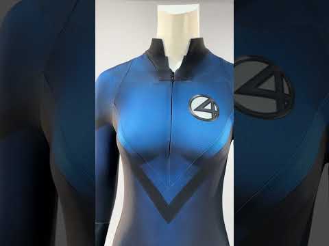 Fantastic Four 2005 Invisible Woman Cosplay Costume Sue Storm Jumpsuit
