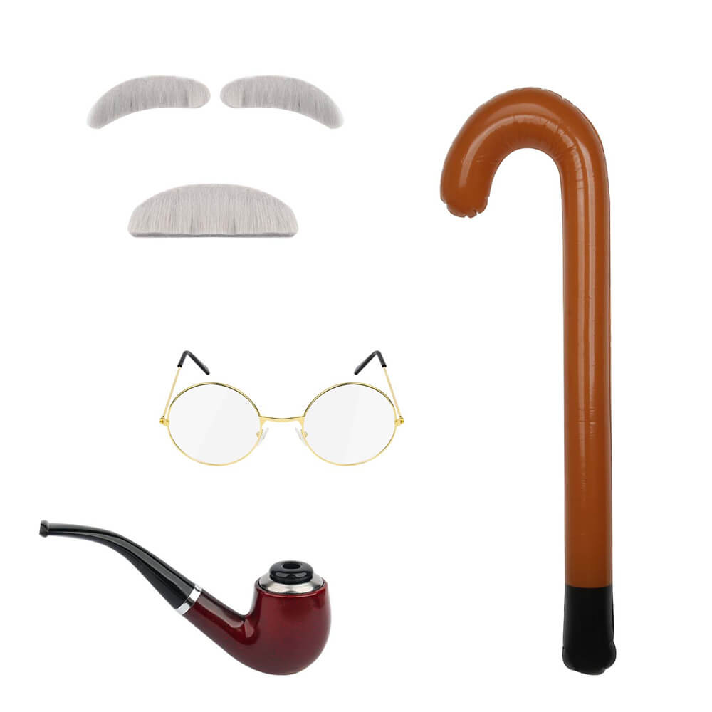 100th Day of School Kids Grandpa Costume Vikidoky