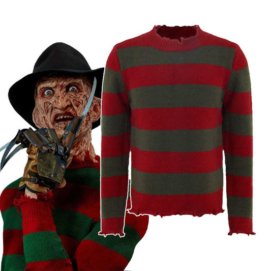 A Nightmare on Elm Street Freddy Krueger Sweater Cosplay Suit Vikidoky