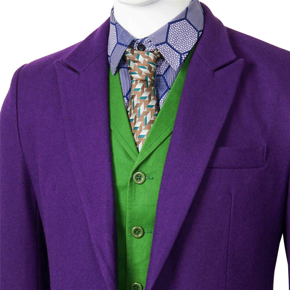 Batman Dark Knight Joker Heath Ledger Arthur Fleck Cosplay Costume Vikidoky